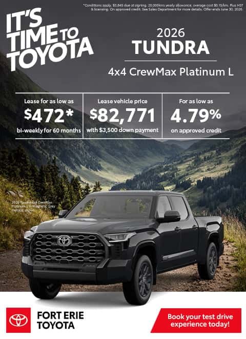 2026 Toyota Tundra financing offer at Fort Erie Toyota