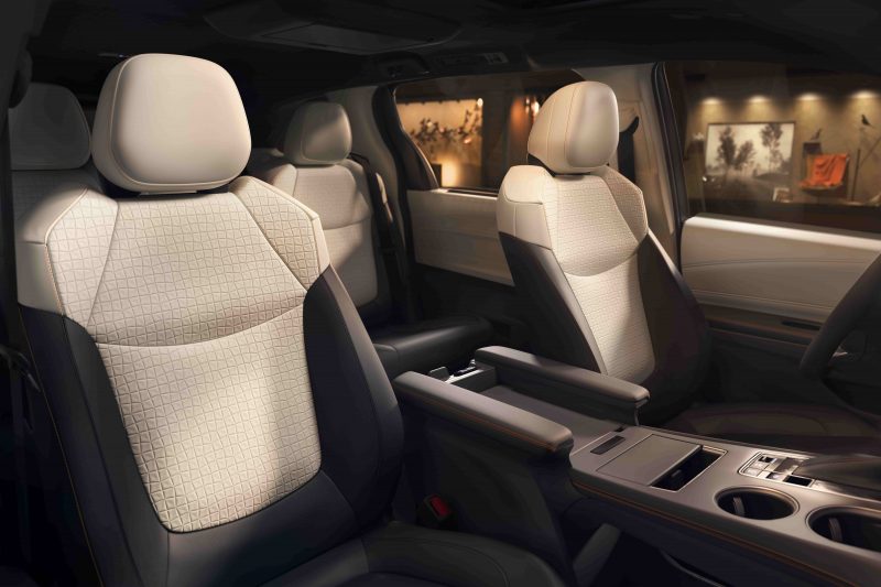 Interior photo of the 2023 Sienna.