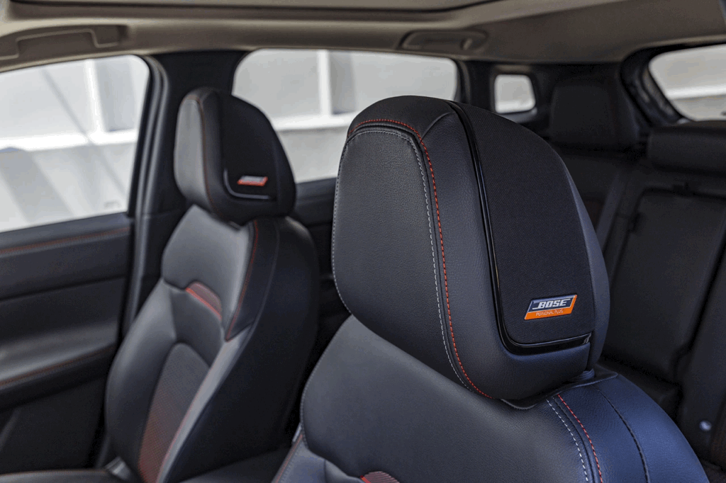 2026 Nissan Kicks seats with Bose headrest speakers and versatile interior space.