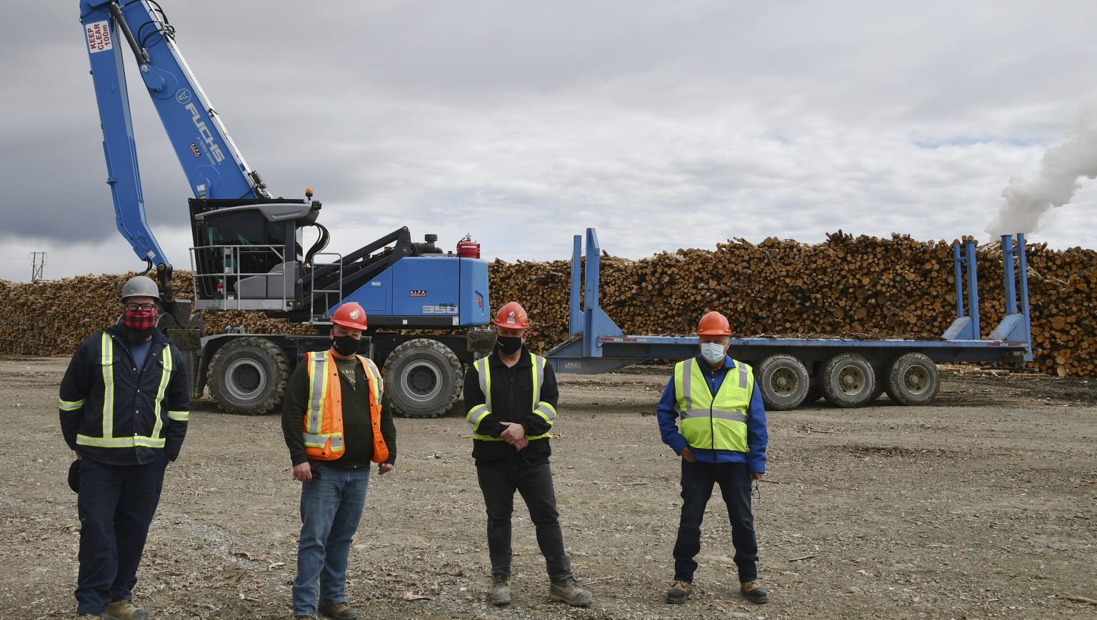 Terex Fuchs 350 F HD working at Groupe Savoie SaintQuentin, N.B
