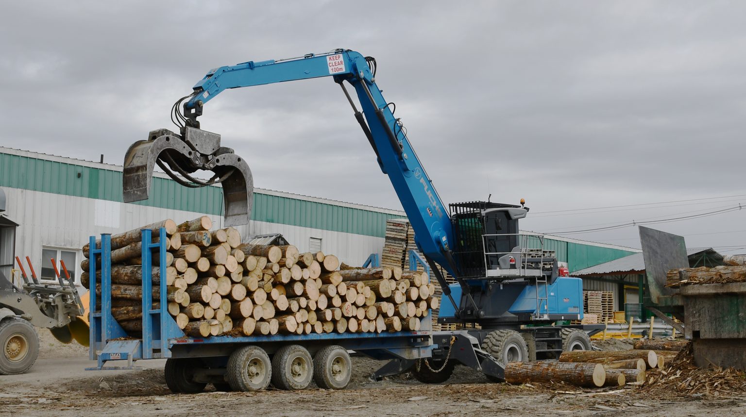 Terex Fuchs 350 F HD working at Groupe Savoie SaintQuentin, N.B