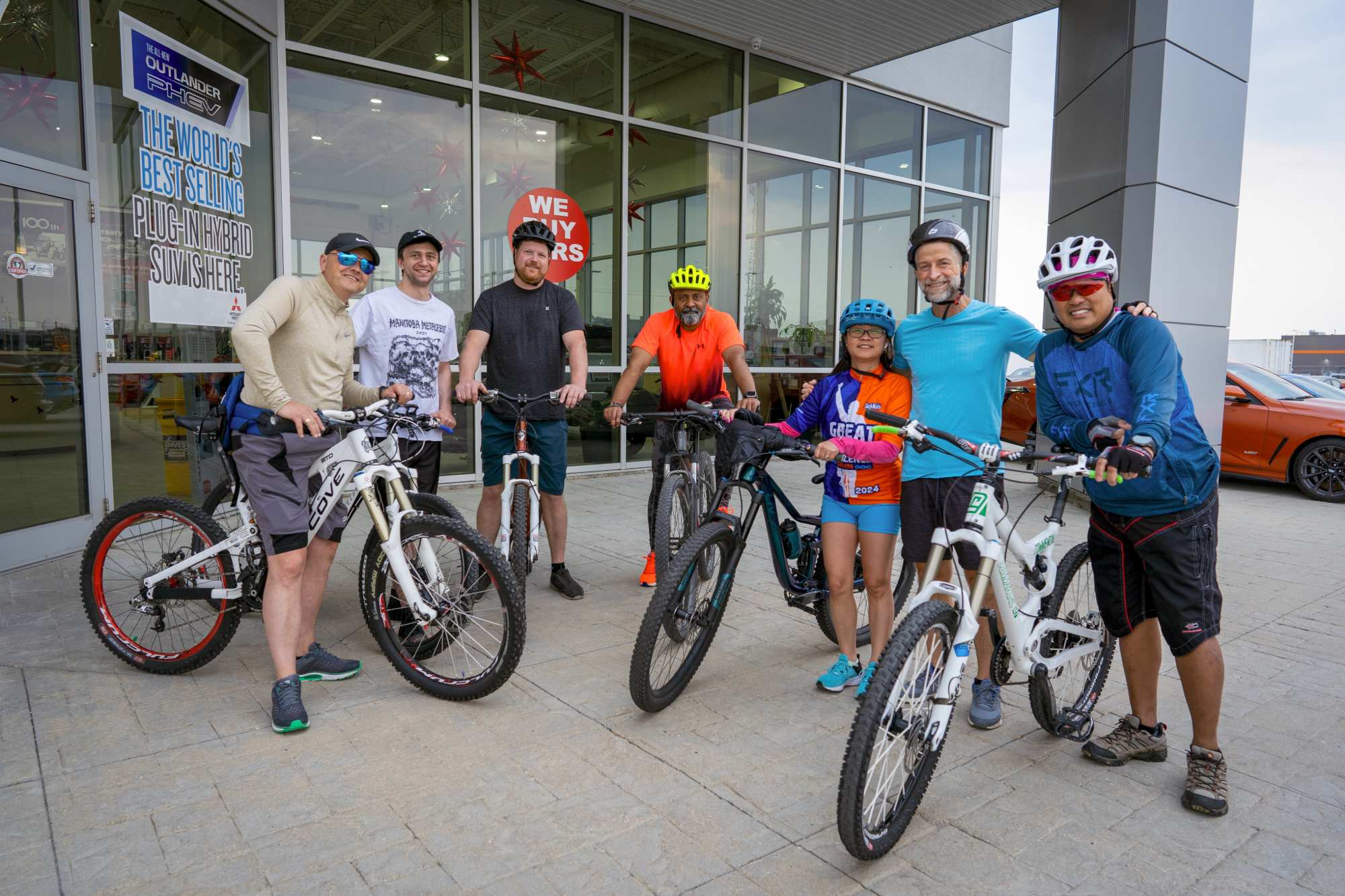 Team members at Ride to Cure Kids’ Cancer BBQ